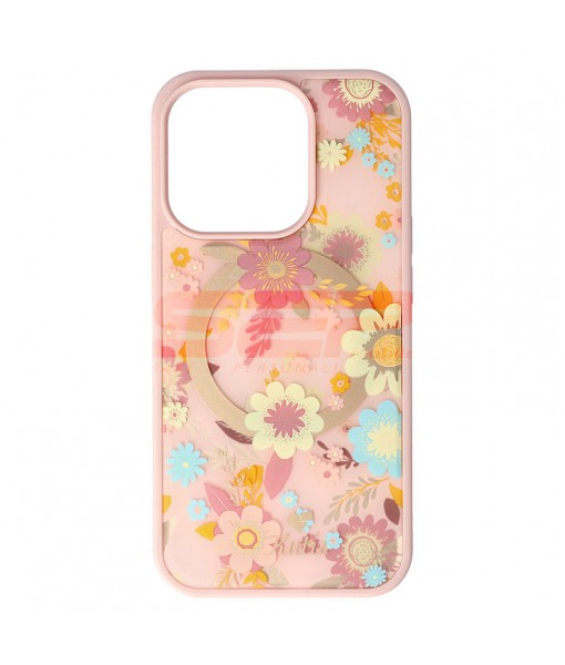 Husa iPhone 15 Pro, Antishock cu functie Magsafe, 3D Flowers4